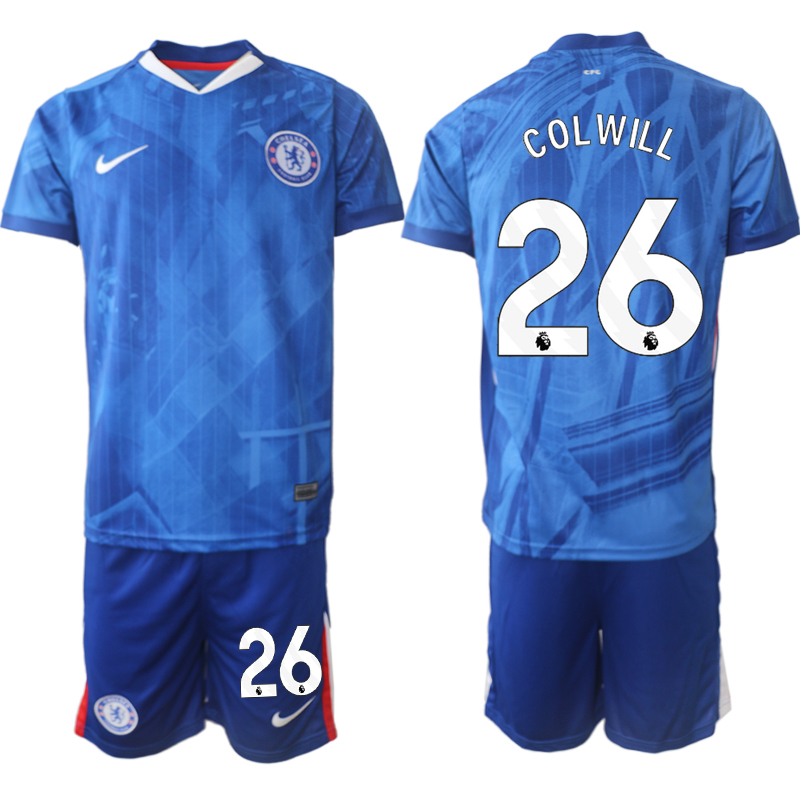 Men 2025-2026 Club Chelsea FC home Blue #26 Soccer Jersey
